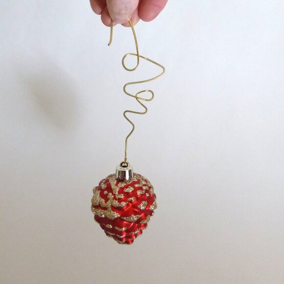 VINTAGE 5” SOLID BRASS CHRISTMAS TREE ORNAMENT HANGER LOT OF 8 - Picture 6 of 7